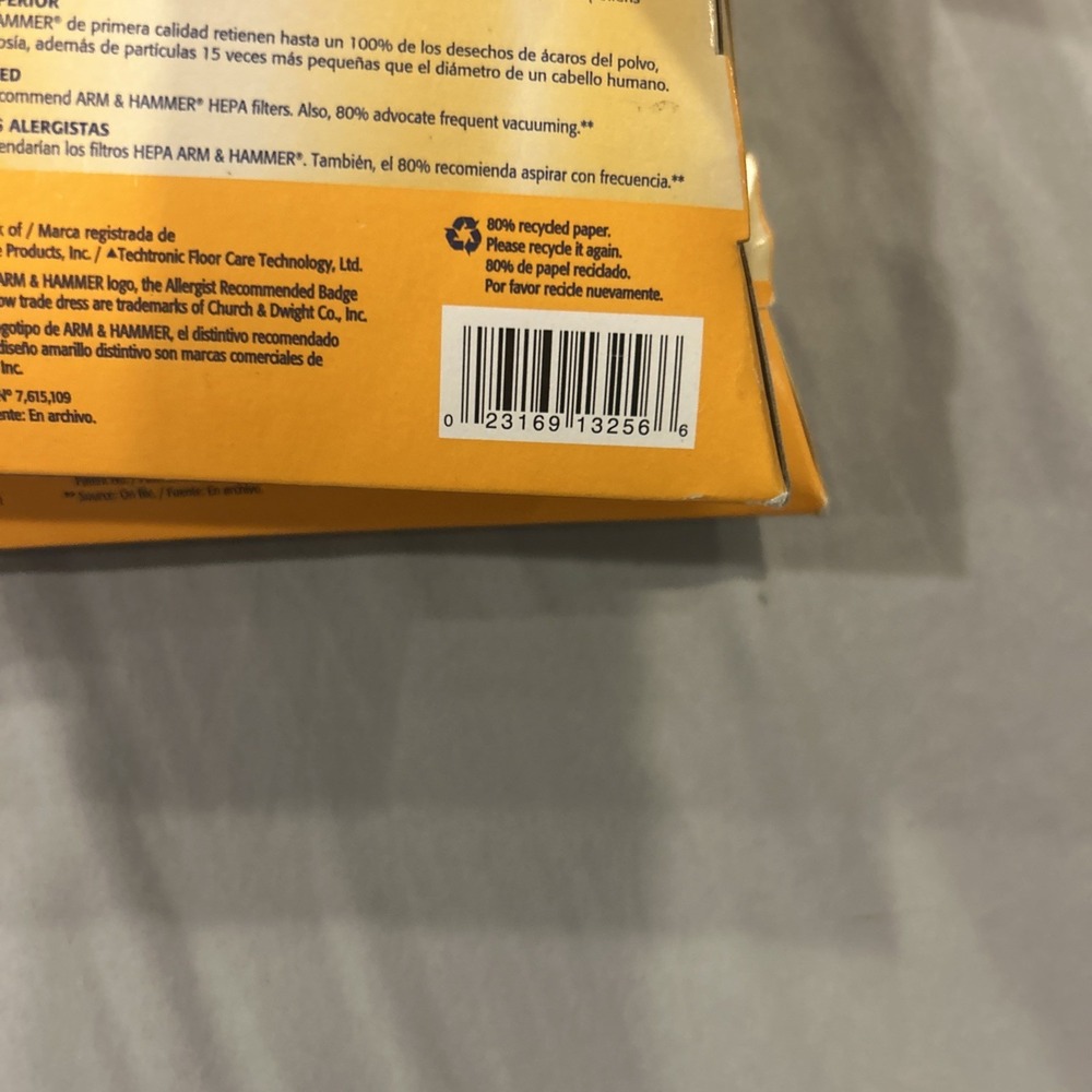 2 Pks Arm & Hammer Eureka/Hoover L R30 Odor Eliminating Vacuum Bags (3 per)‎ - Picture 4 of 7